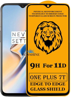 SUNSHINE Tempered Glass Guard for Edge to Edge Tempered Glass For - ONEPLUS 7T(Pack of 1)