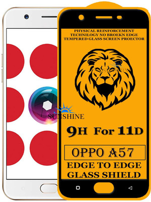 SUNSHINE Edge To Edge Tempered Glass for Oppo A57(Pack of 1)