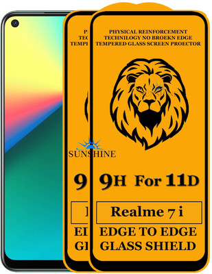 SUNSHINE Edge To Edge Tempered Glass for Realme 7i(Pack of 2)