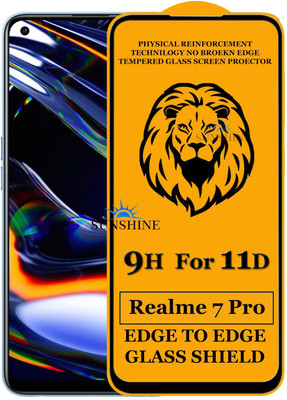 SUNSHINE Edge To Edge Tempered Glass for Realme 7 Pro(Pack of 1)