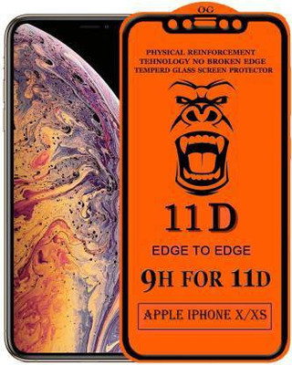 kentop Edge To Edge Tempered Glass for Apple iPhone X(Pack of 1)
