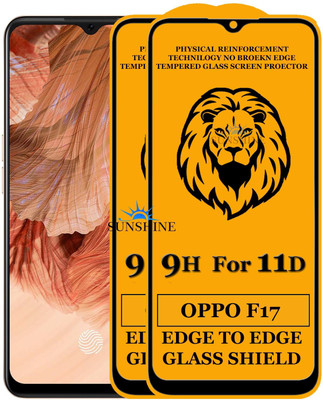 SUNSHINE Edge To Edge Tempered Glass for Oppo F17(Pack of 2)