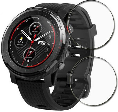 tombik Impossible Screen Guard for huami Amazfit Stratos 3 Smartwatch(Pack of 2)