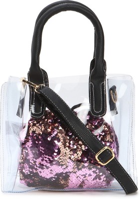 FOREVER 21 Black, White, Purple Hand-held Bag Handbag