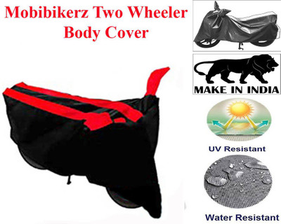 mobibikerz Two Wheeler Cover for TVS(Victor Edge, Red, Black)