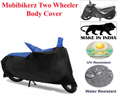 mobibikerz Two Wheeler Cover for Hero(Glamour Programmed FI, Blue, Black)