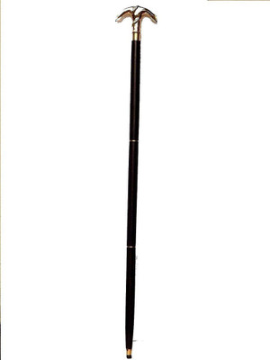 R S ENTERPRISES Brass Nautical Antique Brass Anchor Handle Cane Walking Stick Designer Walking Canes (2Fold Wooden Walking Cane ) Walking Stick