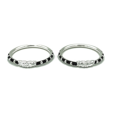 JAYEEVAGMI Silver Kada(Pack of 2)