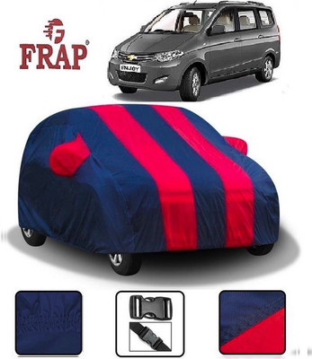 Frap Car Cover For Chevrolet Enjoy (With Mirror Pockets)(Red, Blue)