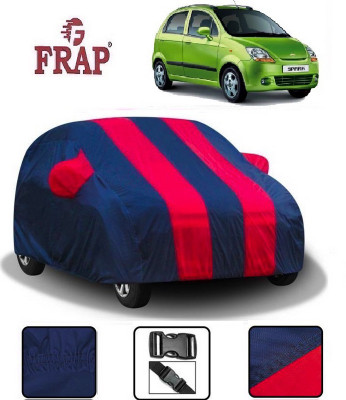 Frap Car Cover For Chevrolet Spark (With Mirror Pockets)(Red, Blue)
