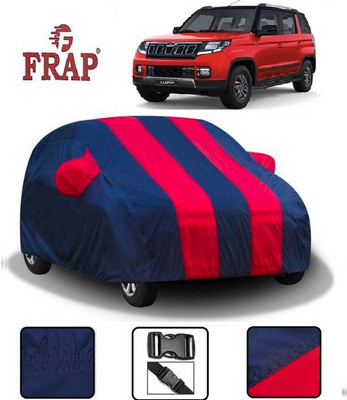 Frap Car Cover For Mahindra TUV300 (With Mirror Pockets)(Red, Blue)