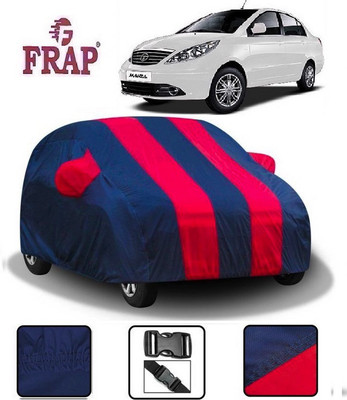 Frap Car Cover For Tata Manza (With Mirror Pockets)(Red, Blue)