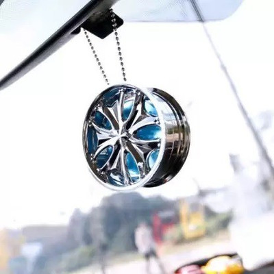 RRHR SALES Alloy Wheel Style Hanging Car Air Freshener, Gel, Perfume for All IN 1 Car Car Hanging Ornament Car Hanging Ornament(Pack of 1)