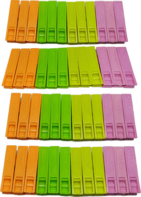 10cr Strong 48Pcs Plastic Cloth Clips(Multicolor Pack of 48)