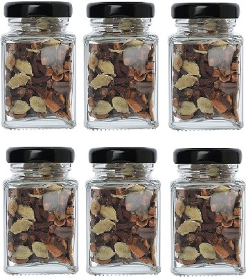 SAVORADE Glass Grocery Container  - 250 ml(Pack of 6, Clear)