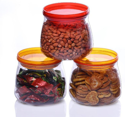 UNICEPT Plastic Grocery Container  - 1000 ml(Pack of 3, Multicolor)