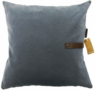MANDAVA Leather, Canvas Cushions Cover(30 cm*34 cm, Grey)