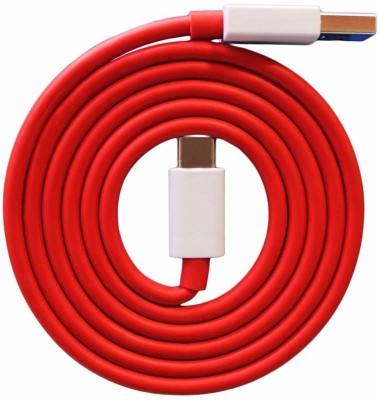 RoarX USB Type C Cable 5 A 1.1 m DASH/WARP TYPE C CHARGING USB TYPE C CABLE Compatible FOR ONEPLUS DEVICES 6 ORIGINAL DASH /WARP USB Type C Cable (Compatible with 30W/65W Type C VOOC/DASH/WARP/DART Charging Support)(Compatible with One Plus 3/3T/5/5T/6/6T/7T/7Pro, TYPE C DEVICES, Red, One Cable)
