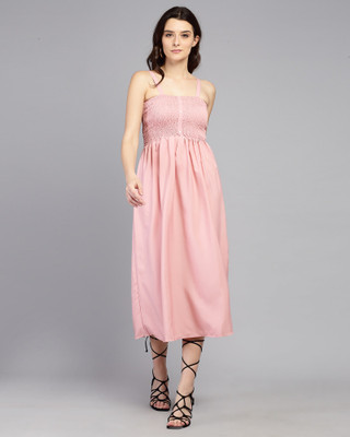 LAZIO Women Maxi Pink Full Length Dress