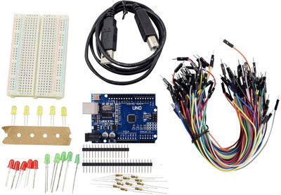 IDUINO R3 400 Basic Starter Kit Arduino Smd UNO Breadboard LED Jumper Wire for Compatible with Arduino Educational Electronic Hobby Kit
