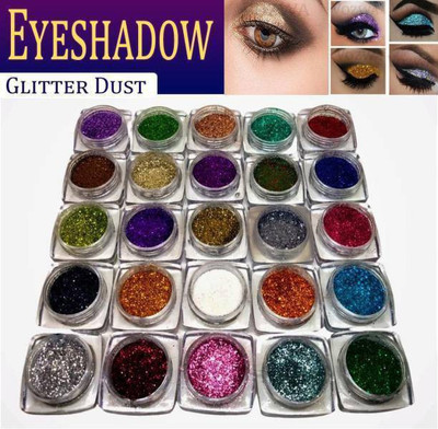 Elecsera Sparkle Eye shadow Glitter Powder Eye Makeup - 25 Pcs 200 g(Multicolor)