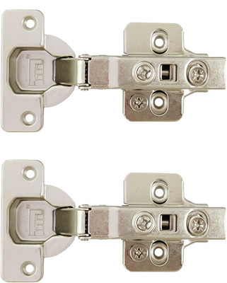 BTL SOFT CLOSING CABINET AUTO Close HINGES WITH 3D ADJUSTMENT Plate (Full Overlay - 0 crank) (Hydraulic Clip-On 2-way closing mechanism Hinge)(Door Thickness 14-22 mm)(Material Cold Roll Steel)(Nickel plating)(60 Hours Salt Spray Testing) Concealed Hinge(Silver Pack of 2)