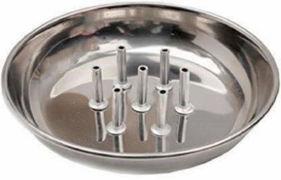 Cltllzen Stainless Steel Agarbatti Stand with Plate Steel Incense Holder(Silver)