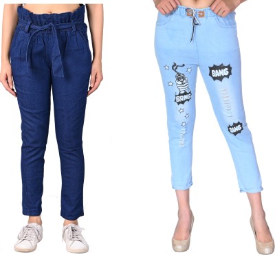 Vidhi fashion Jogger Fit Women Blue, Dark Blue Jeans(Pack of 2)