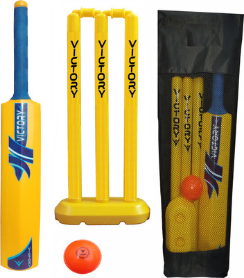 VICTORY Plastic Cricket Kit Juniors Size 3 For Age Group 8 Years Kids Cricket Kit