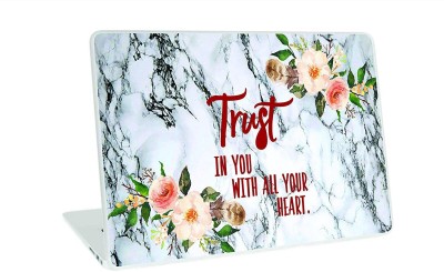 Galaxsia Marble Floral Quote D1 Vinyl Laptop Skin/Sticker/Cover/Decal vinyl Laptop Decal 17.3