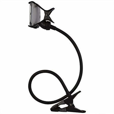 IMMUTABLE 96T_MOBILE METAL STAND LAZY_96_Metal Lazy Stand ] Flexible Mobile Cell Phone Holder Lazy Bed Desktop Bracket Mount Stand, Desk - Table (Color: Black) Mobile Holder Mobile Holder