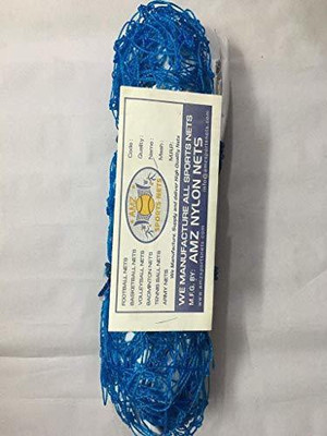 Amz Sports Nets Volleyball NET Nylon Tournament Quality Four Sided Tape (Blue) Volleyball Net(Blue)