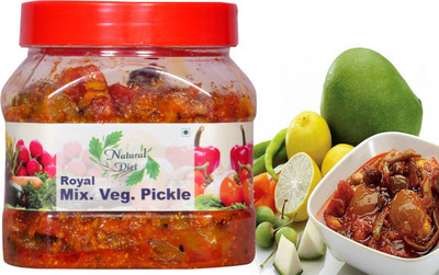 Natural Diet Premium Quality Mothermade Mixed Pickle Achaar (Mixed Vegetable Mango Lime Green Chilli Carrot Ginger) 500gm (Royal Mixed Pickle) You are Being Served Mothers Love Mixed Vegetable Pickle(500 g)