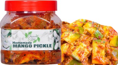 Natural Diet Premium Quality Traditional Punjabi Flavor Tasty & Spicy Homemade Mango Pickle (in Kachi Ghani Pure Mustared Oil) 500gm Mango Pickle(500 g)