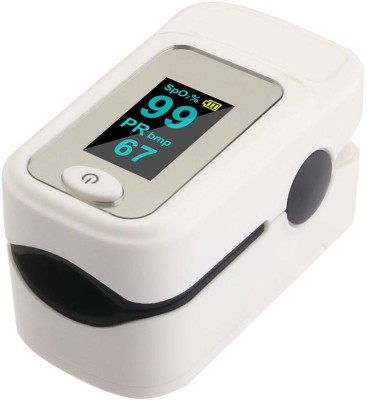 Cosmic Wellness Pulse Oximeter - Measuring Blood Oxygen SpO2 and Pulse Rate monitor – Includes 2 X AAA Batteries, a Lanyard and Manual Pulse Oximeter(White)