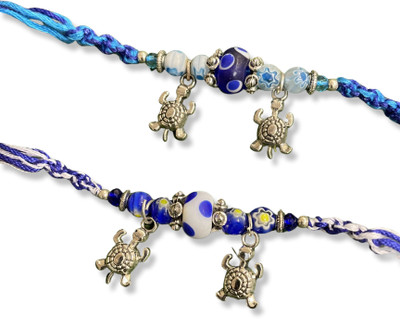 Digital Dress Room Thread 13RAK-243-246-2 Mauli Thread Rakhi  Set(2 Rakhi)