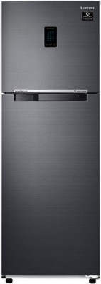 SAMSUNG 345 L Frost Free Double Door 3 Star Convertible Refrigerator(Luxe Black, RT37A4513BX/HL)