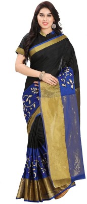 Kimisha Woven Kanjivaram Cotton Silk Saree(Blue)