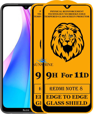SUNSHINE Edge To Edge Tempered Glass for Redmi Note 8(Pack of 2)
