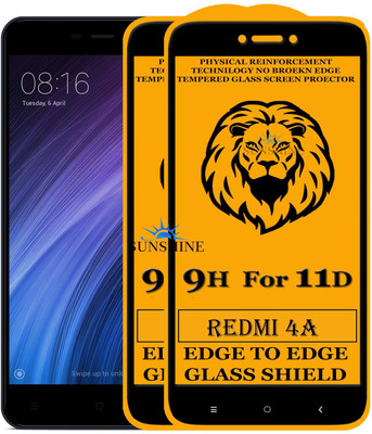 SUNSHINE Edge To Edge Tempered Glass for Mi Redmi 4A(Pack of 2)