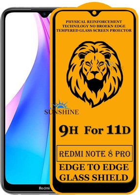 SUNSHINE Tempered Glass Guard for Edge to Edge Tempered Glass For - REDMI NOTE 8 PRO(Pack of 1)