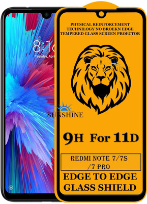 SUNSHINE Edge To Edge Tempered Glass for Redmi Note 7S(Pack of 1)