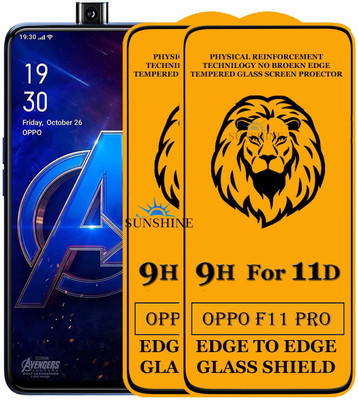 SUNSHINE Edge To Edge Tempered Glass for Oppo F11 Pro(Pack of 2)