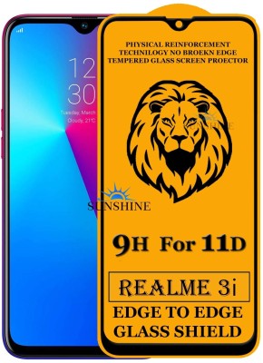 SUNSHINE Edge To Edge Tempered Glass for Realme 3i(Pack of 1)