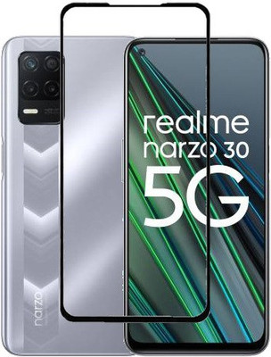 HOBBYTRONICS Edge To Edge Tempered Glass for Realme Narzo 30, Realme Narzo 30 (5G)(Pack of 1)