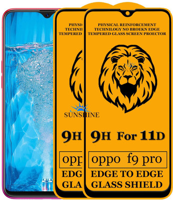 SUNSHINE Edge To Edge Tempered Glass for OPPO F9 Pro(Pack of 2)