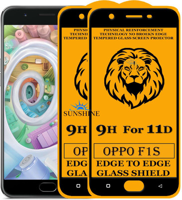 SUNSHINE Edge To Edge Tempered Glass for Oppo F1s(Pack of 2)