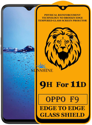 SUNSHINE Edge To Edge Tempered Glass for Oppo F9(Pack of 1)