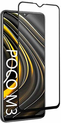 O2MG Edge To Edge Tempered Glass for POCO M3(Pack of 1)