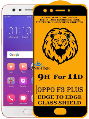 SUNSHINE Edge To Edge Tempered Glass for Oppo F3 Plus(Pack of 1)